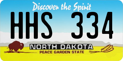 ND license plate HHS334