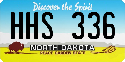 ND license plate HHS336
