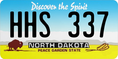 ND license plate HHS337