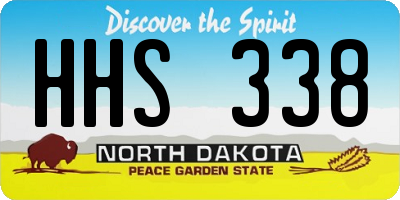 ND license plate HHS338