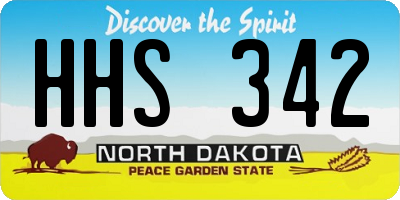 ND license plate HHS342