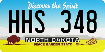 ND license plate HHS348
