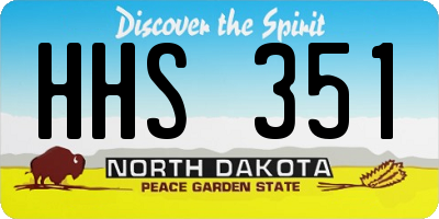 ND license plate HHS351