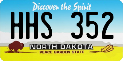 ND license plate HHS352