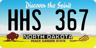 ND license plate HHS367