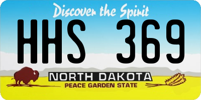 ND license plate HHS369