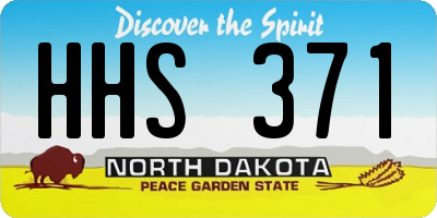 ND license plate HHS371