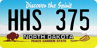 ND license plate HHS375