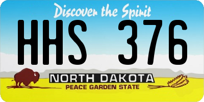 ND license plate HHS376