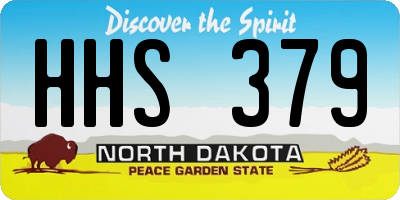 ND license plate HHS379