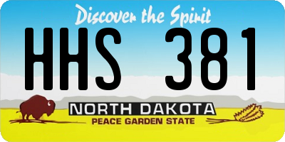 ND license plate HHS381