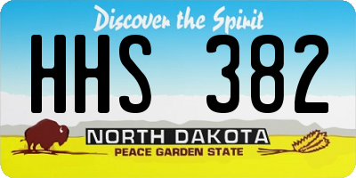 ND license plate HHS382