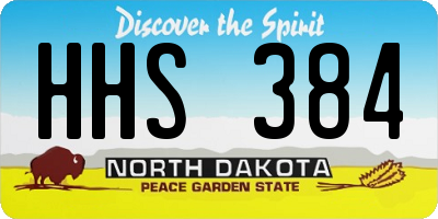ND license plate HHS384