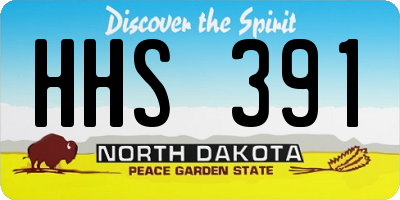 ND license plate HHS391