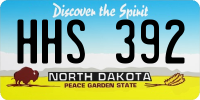 ND license plate HHS392