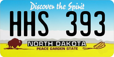 ND license plate HHS393