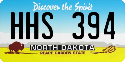 ND license plate HHS394