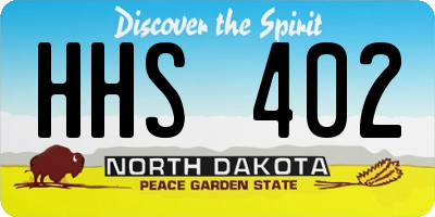ND license plate HHS402