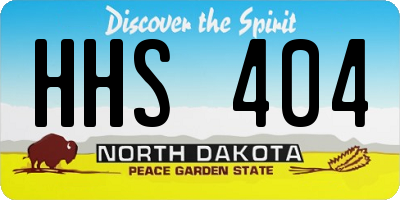 ND license plate HHS404