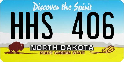 ND license plate HHS406