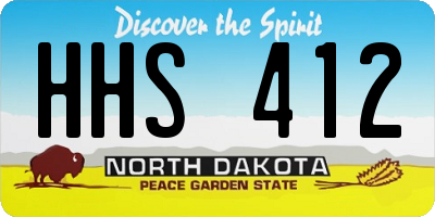 ND license plate HHS412
