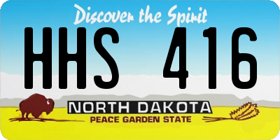 ND license plate HHS416