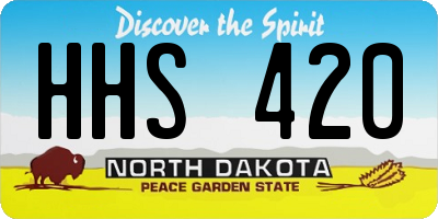 ND license plate HHS420