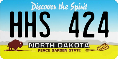 ND license plate HHS424