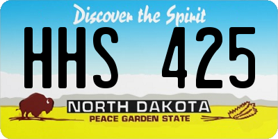 ND license plate HHS425
