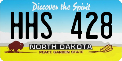 ND license plate HHS428