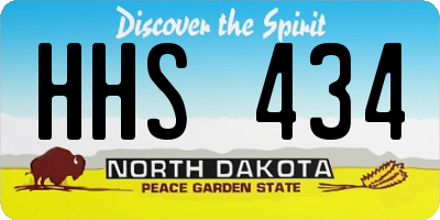 ND license plate HHS434