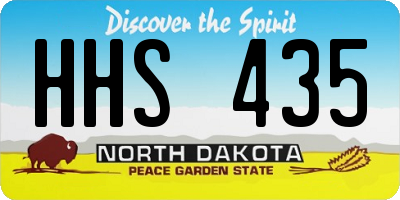 ND license plate HHS435