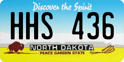 ND license plate HHS436