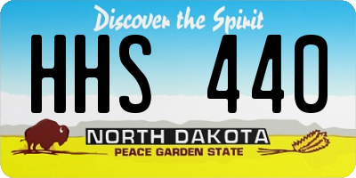 ND license plate HHS440
