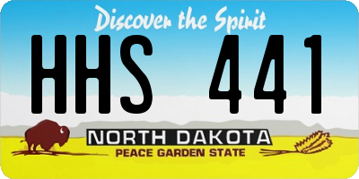 ND license plate HHS441