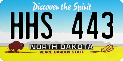 ND license plate HHS443