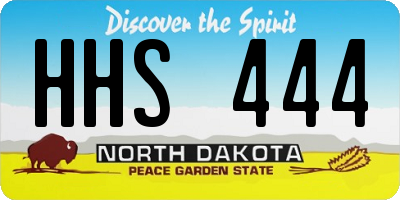 ND license plate HHS444