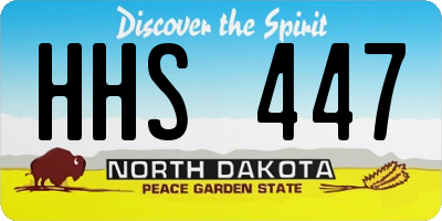 ND license plate HHS447