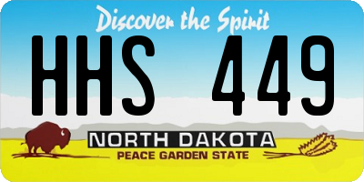 ND license plate HHS449