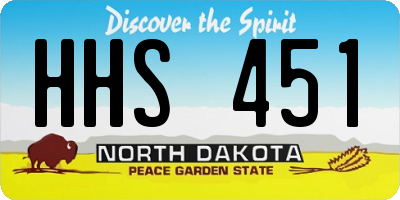 ND license plate HHS451