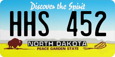 ND license plate HHS452