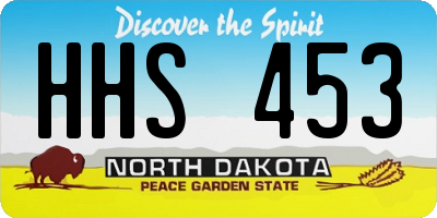 ND license plate HHS453