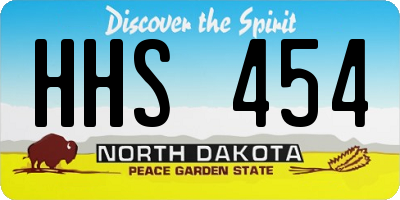 ND license plate HHS454