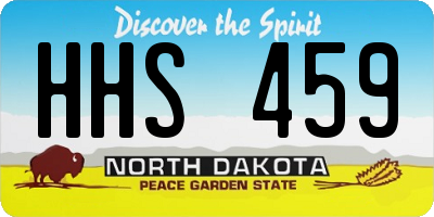 ND license plate HHS459
