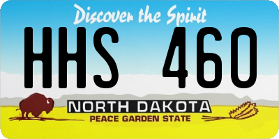 ND license plate HHS460