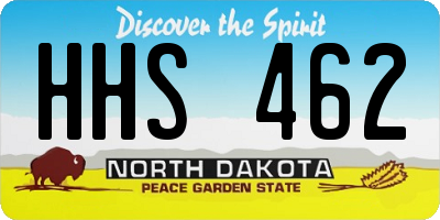 ND license plate HHS462