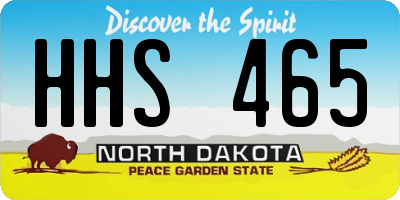 ND license plate HHS465
