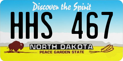 ND license plate HHS467