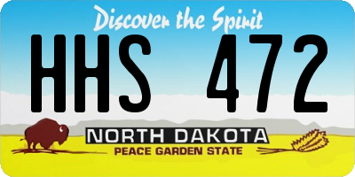 ND license plate HHS472