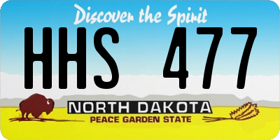 ND license plate HHS477